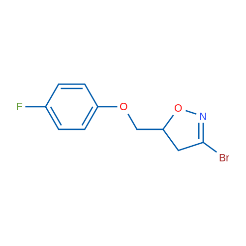 3-Bromo-5-((4-fluorophenoxy)methyl)-4,5-dihydroisoxazole 1g