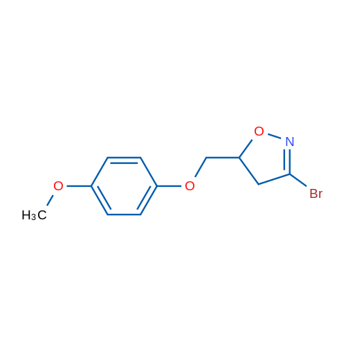 3-Bromo-5-((4-methoxyphenoxy)methyl)-4,5-dihydroisoxazole 1g