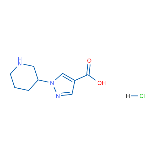 1-(Piperidin-3-yl)-1H-pyrazole-4-carboxylic acid hydrochloride 250mg
