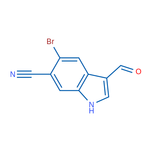 5-Bromo-3-formyl-1H-indole-6-carbonitrile 1g