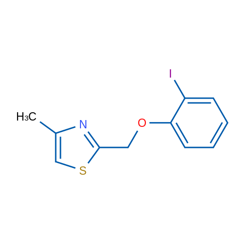 2-((2-Iodophenoxy)methyl)-4-methylthiazole 1g
