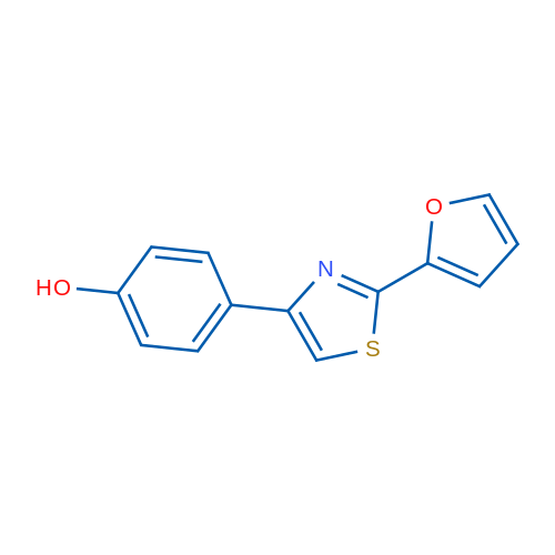 4-(2-(Furan-2-yl)thiazol-4-yl)phenol 1g