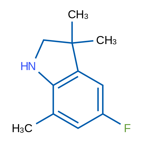 5-Fluoro-3,3,7-trimethyl-2,3-dihydro-1h-indole 1g