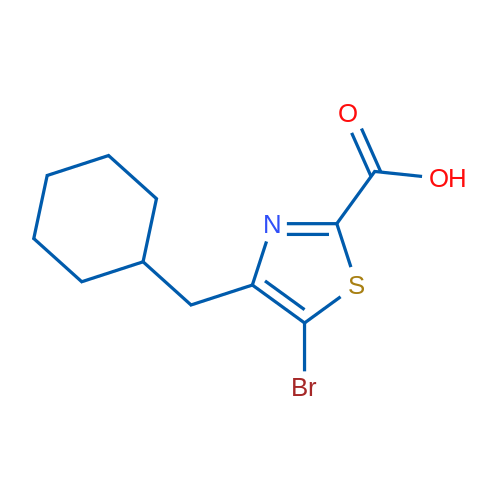 5-Bromo-4-(cyclohexylmethyl)thiazole-2-carboxylic acid 1g