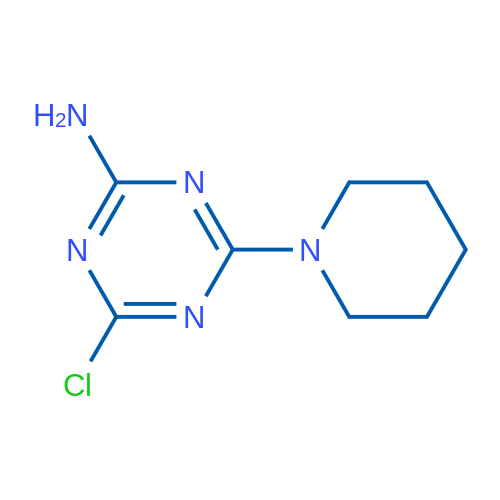 4-Chloro-6-(piperidin-1-yl)-1,3,5-triazin-2-amine 5g
