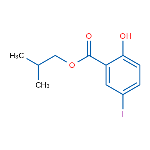 Isobutyl 2-hydroxy-5-iodobenzoate 1g