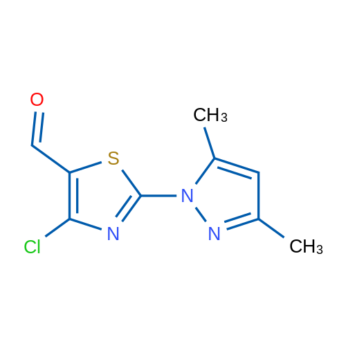 4-Chloro-2-(3,5-dimethyl-1h-pyrazol-1-yl)-1,3-thiazole-5-carbaldehyde 1g