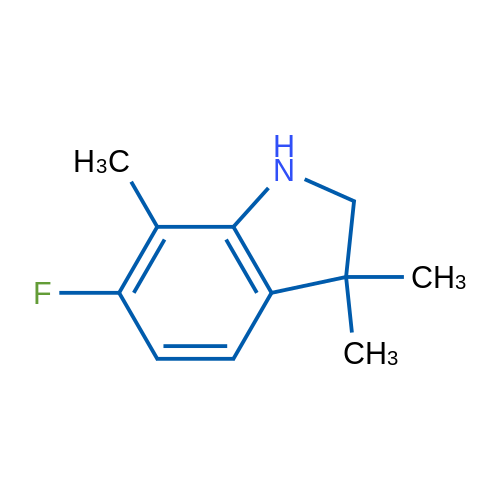 6-Fluoro-3,3,7-trimethyl-2,3-dihydro-1h-indole 1g