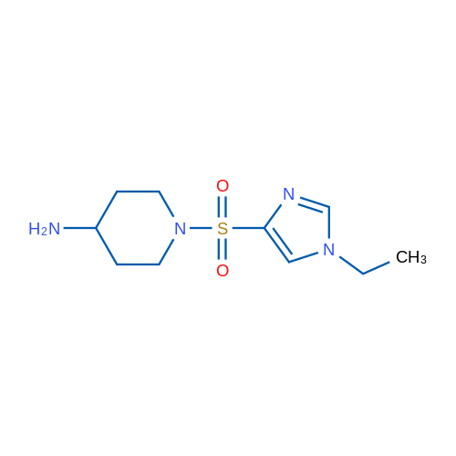 1-((1-Ethyl-1H-imidazol-4-yl)sulfonyl)piperidin-4-amine 1g