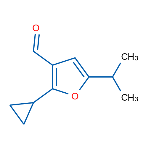 2-Cyclopropyl-5-(propan-2-yl)furan-3-carbaldehyde 1g