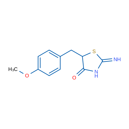 2-Imino-5-(4-methoxybenzyl)thiazolidin-4-one 1g