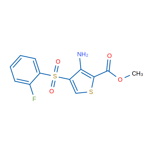 Methyl 3-amino-4-(2-fluorobenzenesulfonyl)thiophene-2-carboxylate 1g
