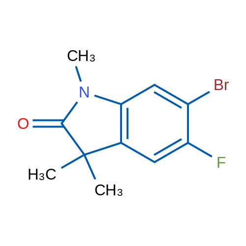 6-Bromo-5-fluoro-1,3,3-trimethyl-2,3-dihydro-1H-indol-2-one 250mg
