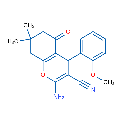 2-Amino-4-(2-methoxyphenyl)-7,7-dimethyl-5-oxo-5,6,7,8-tetrahydro-4H-chromene-3-carbonitrile 1g