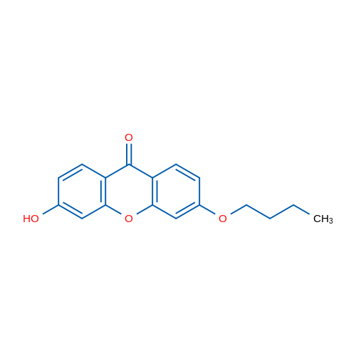 3-butoxy-6-hydroxy-9H-xanthen-9-one 10g