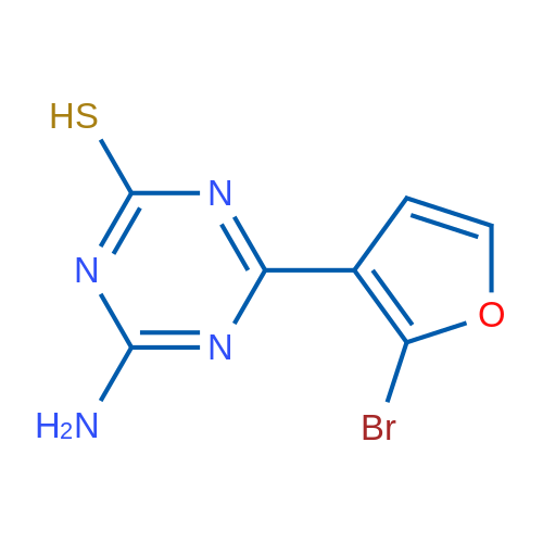 4-Amino-6-(2-bromofuran-3-yl)-1,3,5-triazine-2-thiol 1g