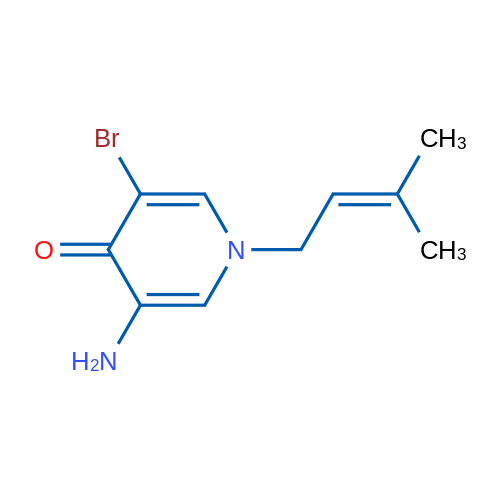 3-Amino-5-bromo-1-(3-methylbut-2-en-1-yl)-1,4-dihydropyridin-4-one 1g