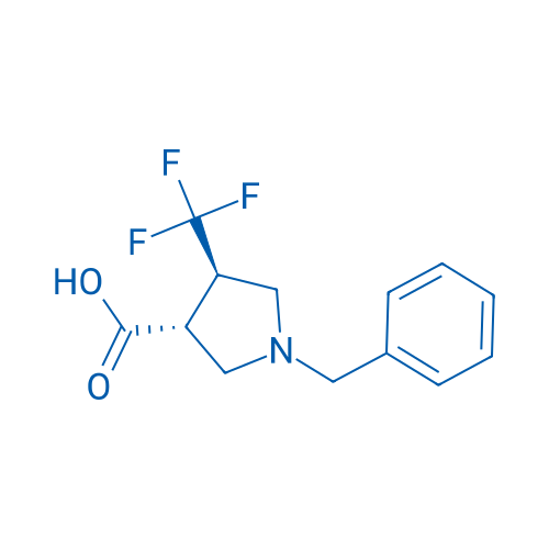 Rel-(3R,4R)-1-benzyl-4-(trifluoromethyl)pyrrolidine-3-carboxylic acid 250mg