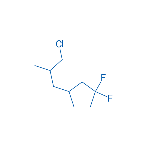 3-(3-Chloro-2-methylpropyl)-1,1-difluorocyclopentane 1g