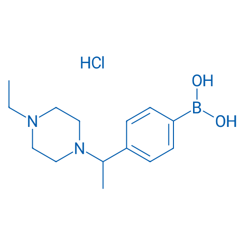 (4-(1-(4-Ethylpiperazin-1-yl)ethyl)phenyl)boronic acid hydrochloride 250mg