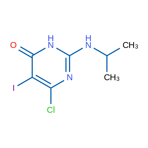 6-Chloro-5-iodo-2-(isopropylamino)pyrimidin-4(3H)-one 1g