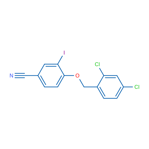 4-((2,4-Dichlorobenzyl)oxy)-3-iodobenzonitrile 1g