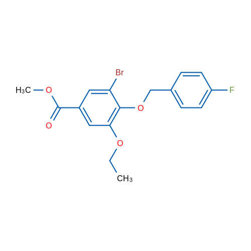Methyl 3-bromo-5-ethoxy-4-((4-fluorobenzyl)oxy)benzoate 1g