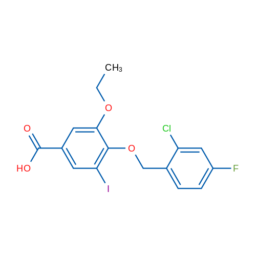 4-((2-Chloro-4-fluorobenzyl)oxy)-3-ethoxy-5-iodobenzoic acid 1g