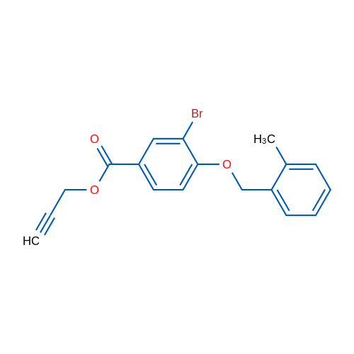 Prop-2-yn-1-yl 3-bromo-4-((2-methylbenzyl)oxy)benzoate 1g