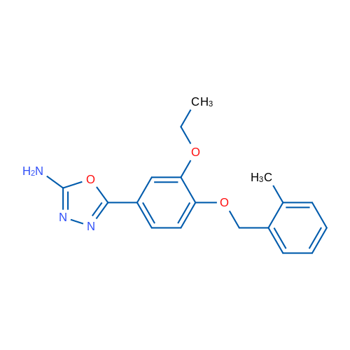 5-(3-Ethoxy-4-((2-methylbenzyl)oxy)phenyl)-1,3,4-oxadiazol-2-amine 1g