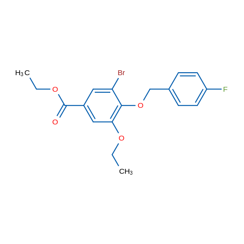 Ethyl 3-bromo-5-ethoxy-4-((4-fluorobenzyl)oxy)benzoate 1g