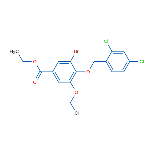 Ethyl 3-bromo-4-((2,4-dichlorobenzyl)oxy)-5-ethoxybenzoate 1g