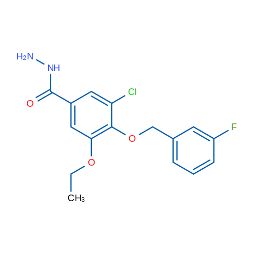 3-Chloro-5-ethoxy-4-((3-fluorobenzyl)oxy)benzohydrazide 1g