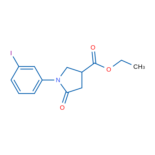 Ethyl 1-(3-iodophenyl)-5-oxopyrrolidine-3-carboxylate 1g
