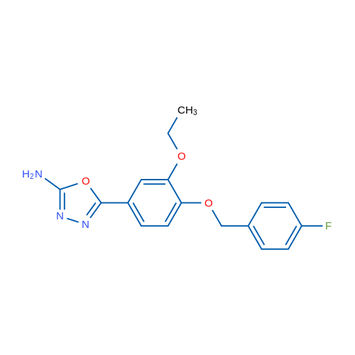 5-(3-Ethoxy-4-((4-fluorobenzyl)oxy)phenyl)-1,3,4-oxadiazol-2-amine 1g