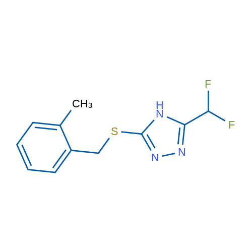 3-(Difluoromethyl)-5-((2-methylbenzyl)thio)-4H-1,2,4-triazole 1g