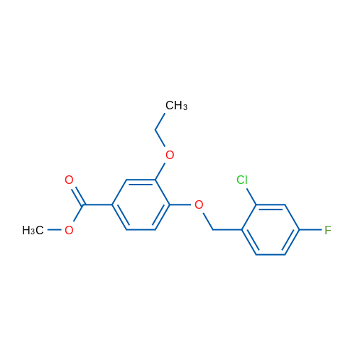 Methyl 4-((2-chloro-4-fluorobenzyl)oxy)-3-ethoxybenzoate 1g