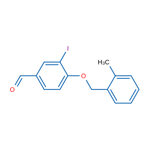 3-Iodo-4-((2-methylbenzyl)oxy)benzaldehyde 1g