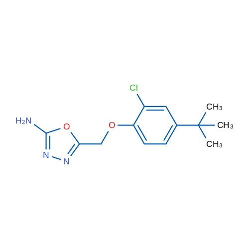 5-((4-(tert-Butyl)-2-chlorophenoxy)methyl)-1,3,4-oxadiazol-2-amine 1g