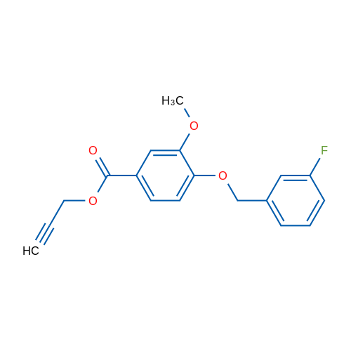 Prop-2-yn-1-yl 4-((3-fluorobenzyl)oxy)-3-methoxybenzoate 1g