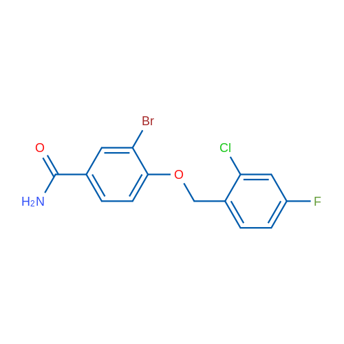 3-Bromo-4-((2-chloro-4-fluorobenzyl)oxy)benzamide 1g