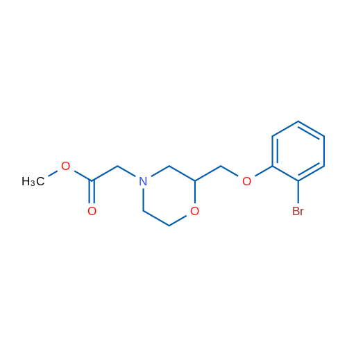 Methyl 2-(2-((2-bromophenoxy)methyl)morpholino)acetate 1g