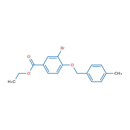 Ethyl 3-bromo-4-((4-methylbenzyl)oxy)benzoate 1g