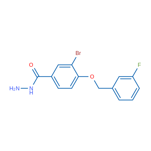 3-Bromo-4-((3-fluorobenzyl)oxy)benzohydrazide 1g