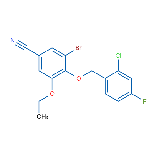 3-Bromo-4-((2-chloro-4-fluorobenzyl)oxy)-5-ethoxybenzonitrile 1g