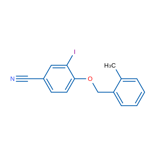 3-Iodo-4-((2-methylbenzyl)oxy)benzonitrile 1g