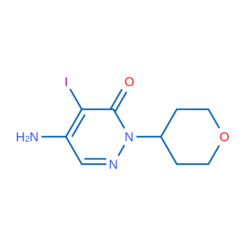 5-Amino-4-iodo-2-(tetrahydro-2H-pyran-4-yl)pyridazin-3(2H)-one 1g