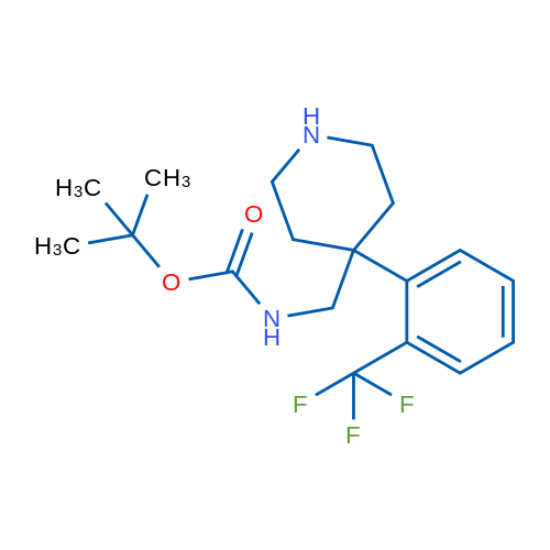 tert-Butyl ((4-(2-(trifluoromethyl)phenyl)piperidin-4-yl)methyl)carbamate 1g