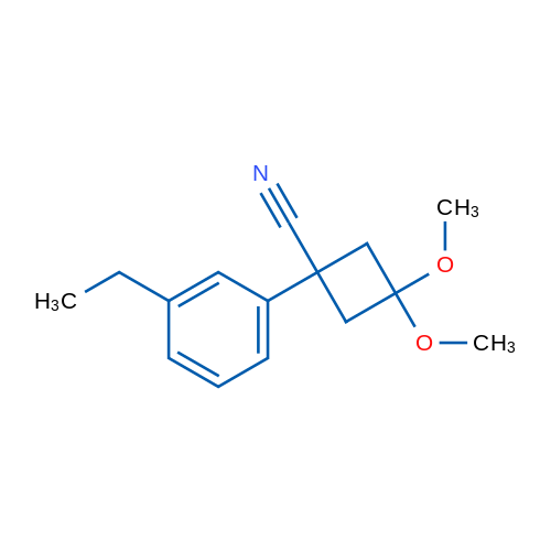 1-(3-Ethylphenyl)-3,3-dimethoxycyclobutanecarbonitrile 1g