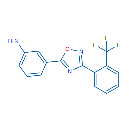 3-(3-(2-(Trifluoromethyl)phenyl)-1,2,4-oxadiazol-5-yl)aniline 1g